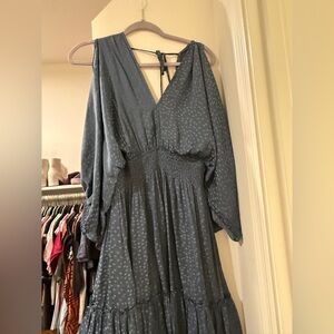 Lovestitch Blue/Gray Long Sleeve Dress